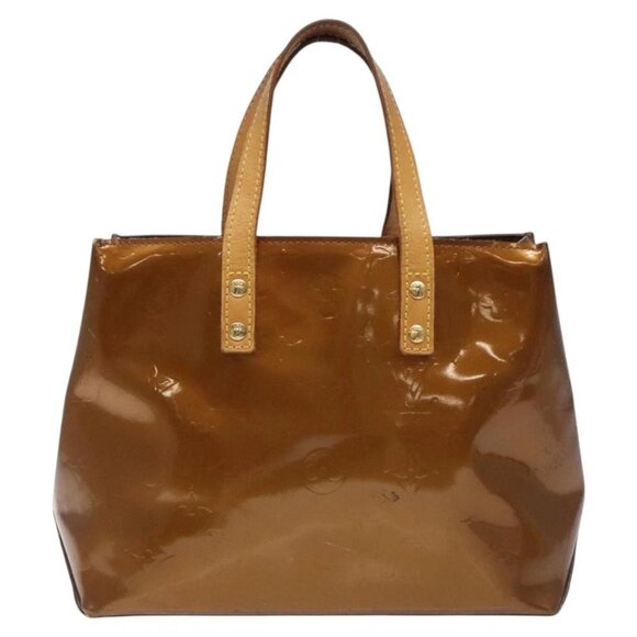 LOUIS VUITTON Monogram Vernis Reade PM Hand Bag Bronze - Picture 2 of 15